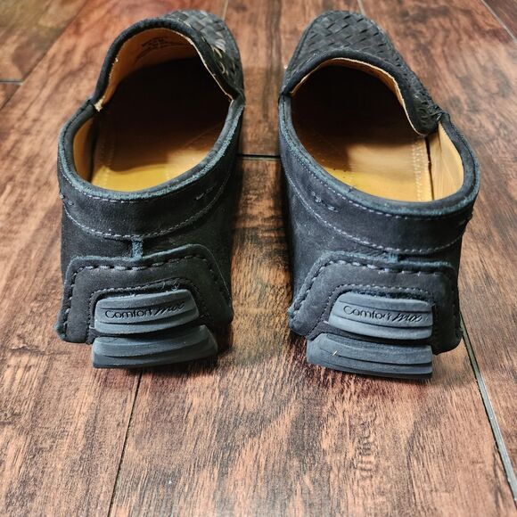 Massimo Matteo Slip On Loafers Mens 8.5 Black Woven Driver Suede Moccasin main image 9